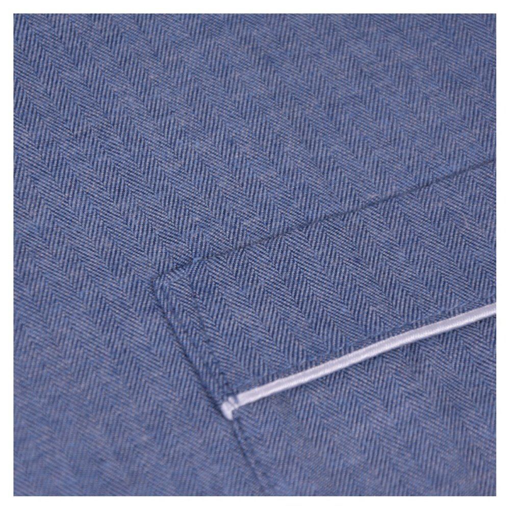 Men's Pyjamas Brushed Cotton Blue - Azur - Image 4
