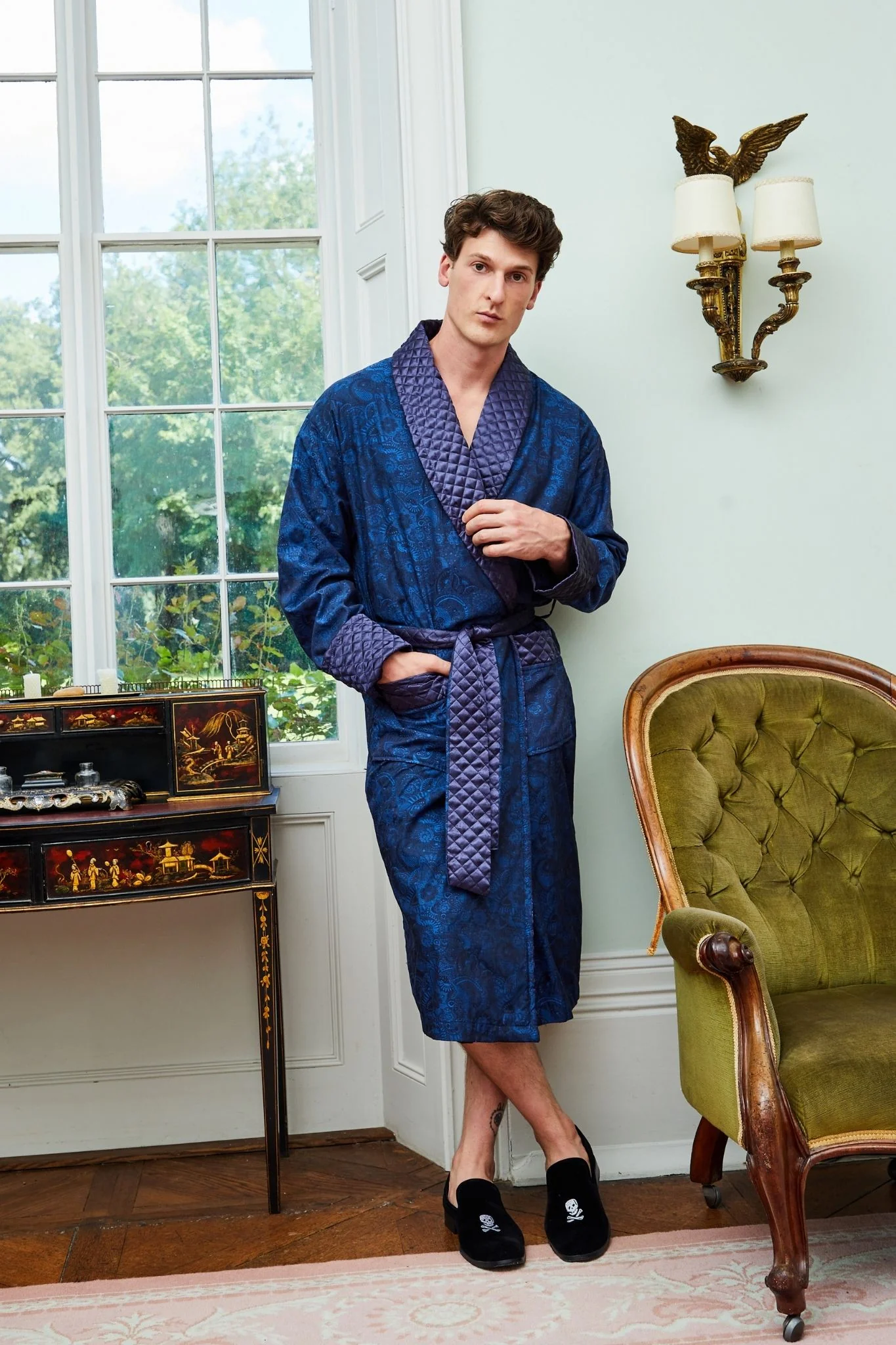 Men's Long Smoking Jacket - Sherlock - Image 3